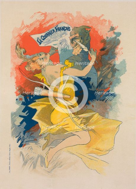 Affiche pour le journal "le Courrier Français"., c1897. Creator: Jules Cheret.