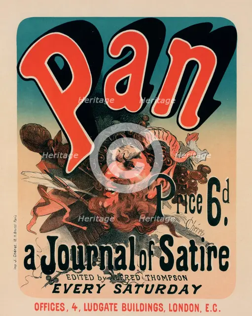 Affiche pour le journal "Pan"., c1897. Creator: Jules Cheret.