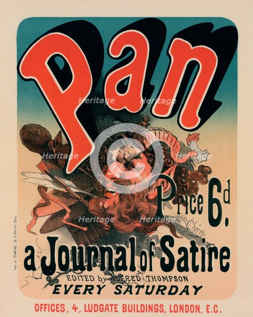 Affiche pour le journal "Pan"., c1897. Creator: Jules Cheret.
