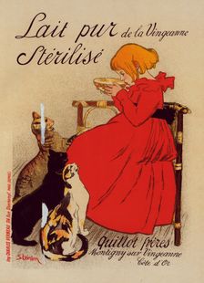 Affiche pour le "Lait pur stérilisé de la Vingeanne"., c1897. Creator: Theophile Alexandre Steinlen