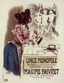 Affiche pour le "Linge Monopole"., c1900. Creator: Auguste Roedel