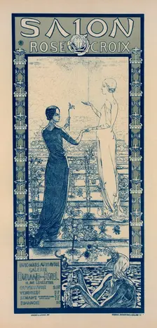 Affiche pour le "Salon de la Rose Croix"., c1897. Creator: Carlos Schwabe