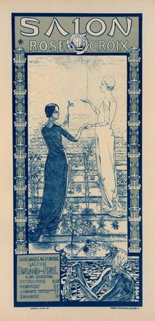 Affiche pour le "Salon de la Rose Croix"., c1897. Creator: Carlos Schwabe