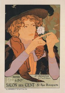 Affiche pour le Salon des Cent, "5e Exposition d'Art"., c1896. Creator: Georges de Feure