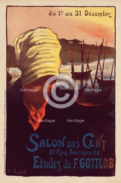 Affiche pour le "Salon des Cent"., c1900. Creator: Fernand Louis Gottlob.