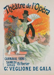 Affiche pour le théâtre de l'Opéra, "Carnaval 1896. Grand Veglione de Gala"., c1896. Creator: Jules Cheret