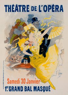 Affiche pour le "Théâtre de l'Opéra. Samedi 30 Janvier 1897. Premier Grand Bal Masqué"., c1897. Creator: Jules Cheret
