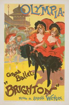 Affiche pour le Théâtre Olympia, "Grand ballet Brighton"., c1896. Creator: Jean de Paleologu