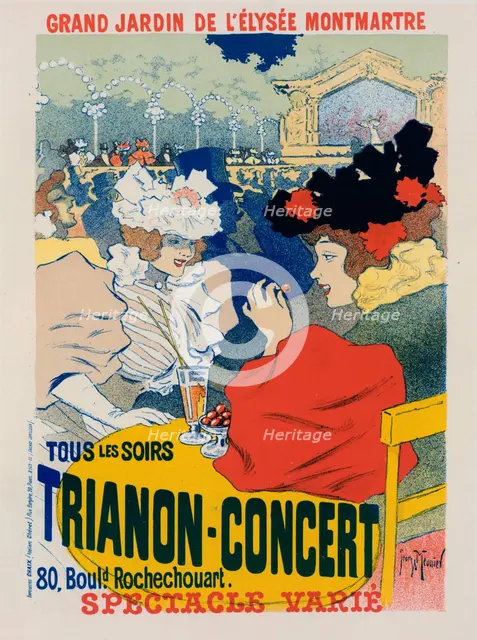 Affiche pour le "Trianon-Concert"., c1897. Creator: Georges Meunier.
