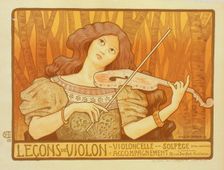 Affiche pour "Leçons de Violon", c1899. Creator: Paul Berthon