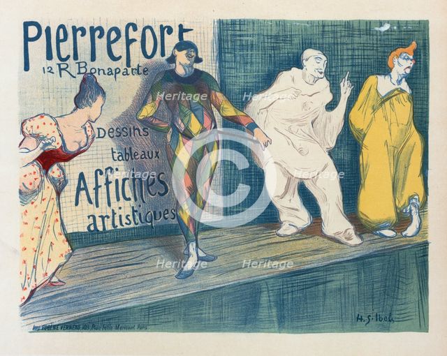 Affiche pour les "Affiches artistiques Pierrefort"., c1898. Creator: Henri-Gabriel Ibels.
