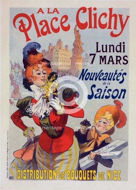 Affiche pour les Magasins "A la Place Clichy", c1899. Creator: Rene Pean.