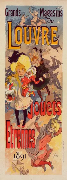 Affiche pour les "Magasins du Louvre", c1899. Creator: Jules Cheret