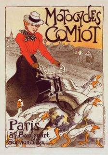 Affiche pour les "Motocycles Comiot", c1899. Creator: Theophile Alexandre Steinlen