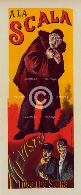 Affiche pour les représentations de "Mévisto" à la Scala., c1898. Creator: Maximilien Luce.
