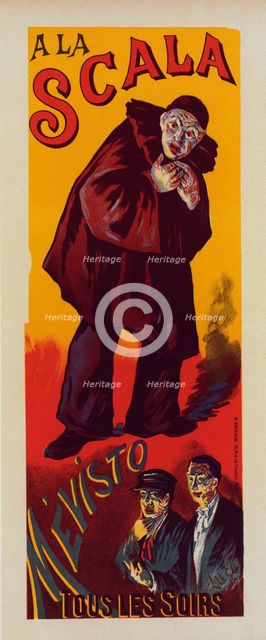 Affiche pour les représentations de "Mévisto" à la Scala., c1898. Creator: Maximilien Luce.