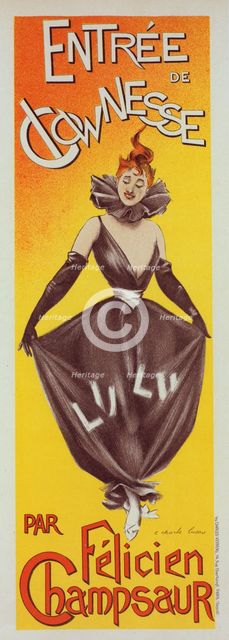 Affiche pour une "Entrée de Clownesse", par Félicien Champsaur., c1900. Creator: Charles Lucas.