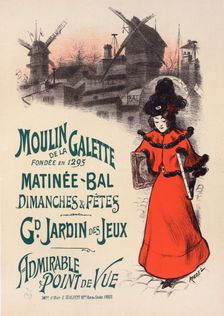 Affichepour le "Moulin de la Galette"., c1897. Creator: Auguste Roedel
