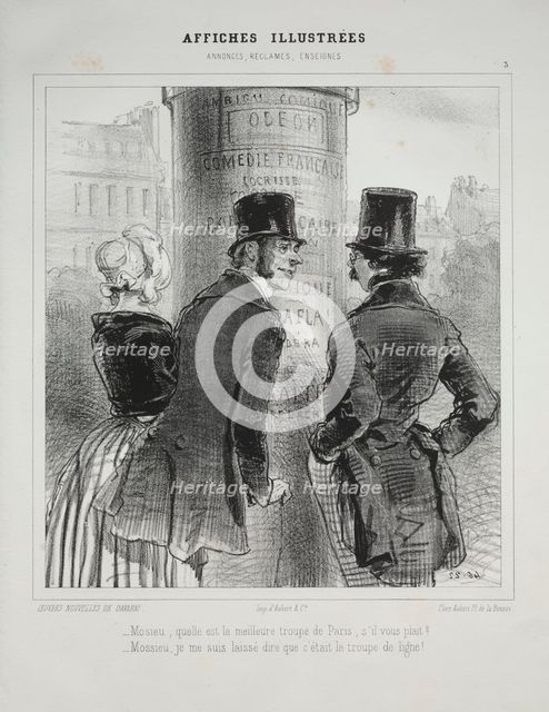 Affiches Illustrées. Creator: Paul Gavarni (French, 1804-1866).