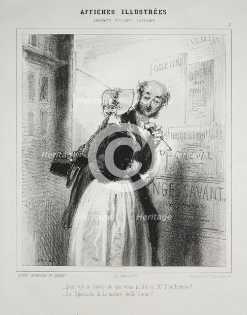 Affiches Illustrées. Creator: Paul Gavarni (French, 1804-1866).