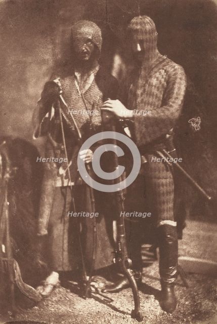 Afghan or Circassian Armour, 1843. Creators: David Octavius Hill, Robert Adamson.