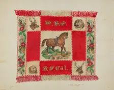 Afghan (detail), c. 1937. Creator: Ethel Dougan