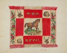 Afghan (detail), c. 1937. Creator: Ethel Dougan