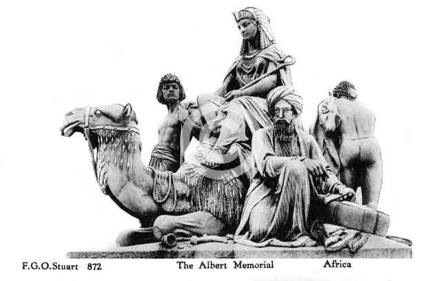 Africa, the Albert Memorial, London, 20th century. Artist: Unknown
