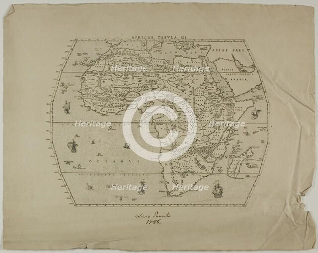 Africae Tabula XII, 1588, reprinted 1889. Creator: Unknown.