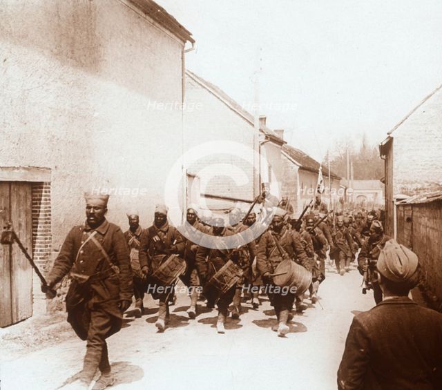 African troops, c1914-c1918. Artist: Unknown.
