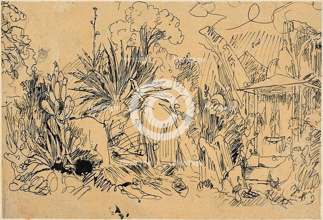 African Village, n.d. Creator: Rodolphe Bresdin.