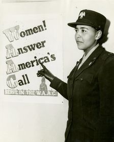 African American Charity Adams, First Officer in the Women's Army Auxiliary Corps..., 1943-02. Creator: Unknown