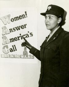 African American Charity Adams, First Officer in the Women's Army Auxiliary Corps..., 1943-02. Creator: United States Army