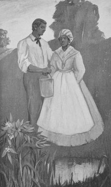 African American couple holding a pail, 1905. Creator: Unknown