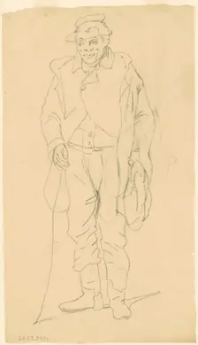 African-American Figure, c. 1840-1850. Creator: James Goodwyn Clonney