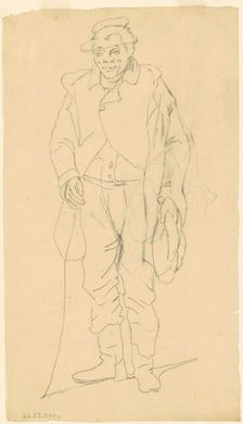 African-American Figure, c. 1840-1850. Creator: James Goodwyn Clonney