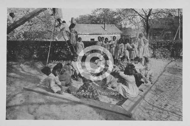 African American girls playing games, 1922. Creator: Unknown.