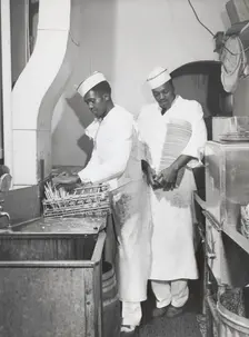 African American restaurant workers, Investment Pharmacy, Washington, D.C., July 1941. Creators: Farm Security Administration, Jack Delano