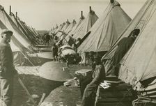 African Americans at Forrest City flood refugee camp, Arkansas, 1930s. Creators: Farm Security Administration, Edwin Locke