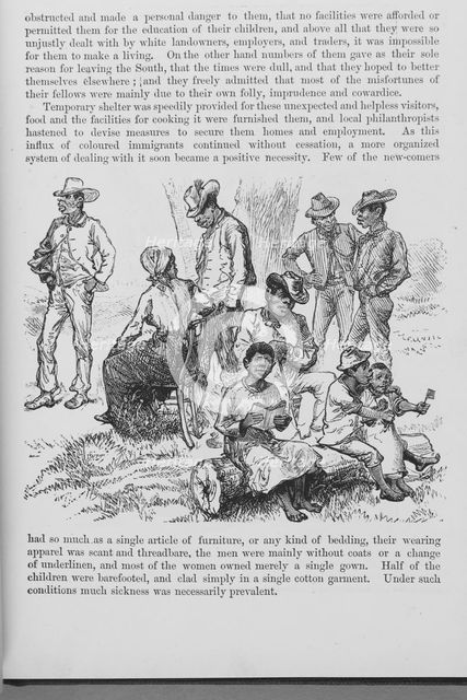 African Americans leaving the South, 1882. Creator: Unknown.