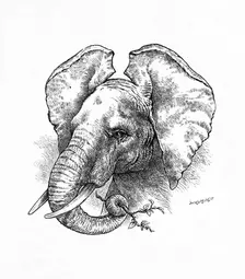 African Elephant c1900. Artist: Helena J. Maguire