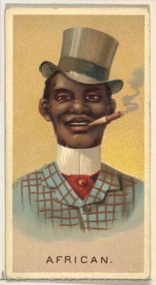 African, from World's Smokers series (N33) for Allen & Ginter Cigarettes, 1888. Creator: Allen & Ginter