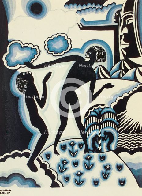 African Phantasy : Awakening, 1925. Creator: Winold Reiss.