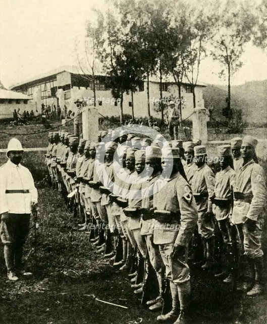 African soldiers fighting for Germany, First World War, 1914, (c1920). Creator: Unknown.