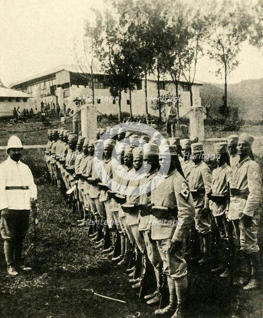 African soldiers fighting for Germany, First World War, 1914, (c1920). Creator: Unknown.