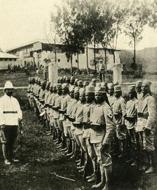 African soldiers fighting for Germany, First World War, 1914, (c1920). Creator: Unknown