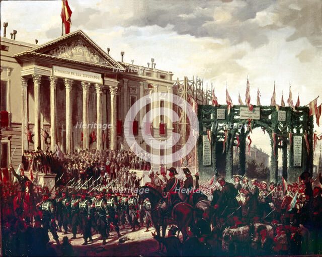 Africa's army marches at the Congress of Deputies (Tribute to General Prim).