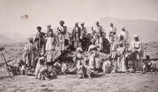 Afridi Picket near Jumrood, Khyber and Rotass in distance, c1879. Creator: John Burke