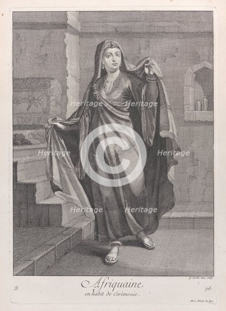 Afriquaine, en habit de Cèrèmonie, 1714-15.. Creator: Unknown.