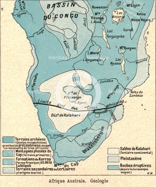 ''Afrique Australe. Geologie; Afrique Australe', 1914. Creator: Unknown.